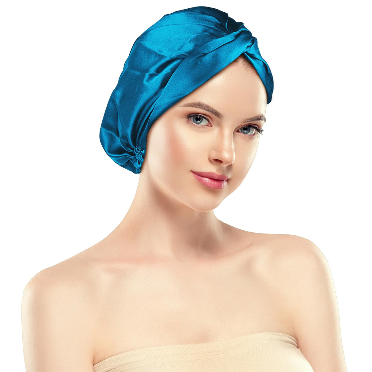 Silk Bonnet for Sleeping, 22 Momme Grade-6A 100% Pure Mulberry Silk Bonnet for Hair Care, Maintaining Hairstyles Overnight, Elas