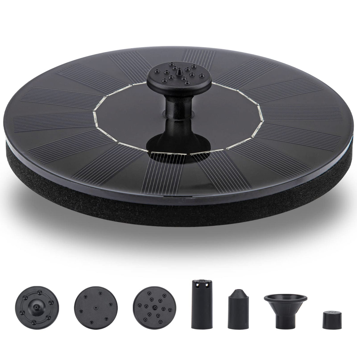 Lawoho Solar Fountain Pump 1.5W Upgraded Submersible Solar Water Fountain Panel Kit For Bird Bath,Small Pond,Garden And Lawn