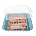 Bronkeeper Microwave Bacon Cooker Rack with Plastic Transparent Lid - Crispy & Grease-Free (1 PCS)