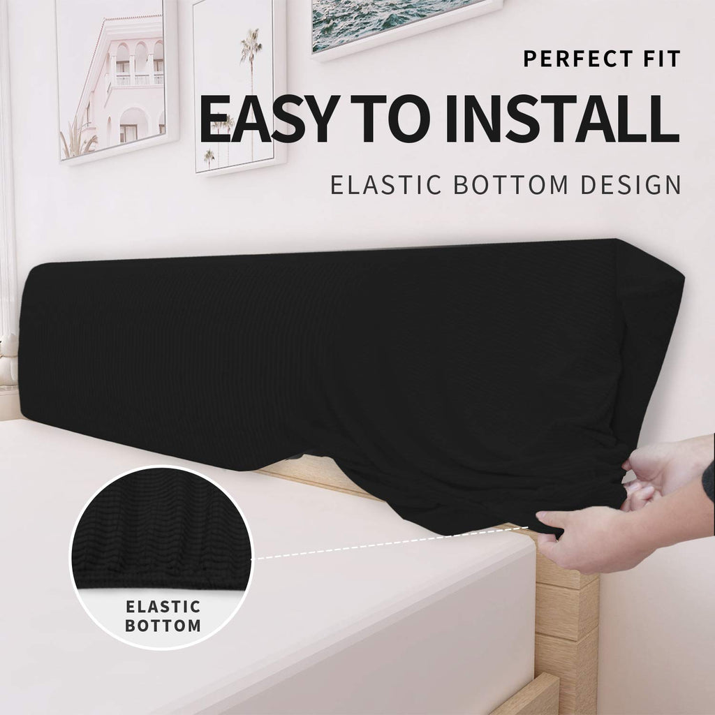 Easy-Going Stretch Bed Headboard Slipcover, Small Square Jacquard Furniture Cover, Dustproof Protector Cover For Bedroom Decor (