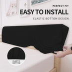 Easy-Going Stretch Bed Headboard Slipcover, Small Square Jacquard Furniture Cover, Dustproof Protector Cover For Bedroom Decor (