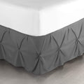 Nestl Grey Bed Skirt Twin Size, Pinch Pleat Twin Bed Skirt, 14' Inch Drop Twin Bedskirt, Hotel Quality Grey Bed Skirts, Premium Microfiber Bedskirt For Twin Bed, Grey Twin Bed Skirt