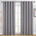 Nicetown Room Darkening Silver Grey Curtains For Living Room - Solid Thermal Insulated Sound Reducing Grommet Room Darkening Cur