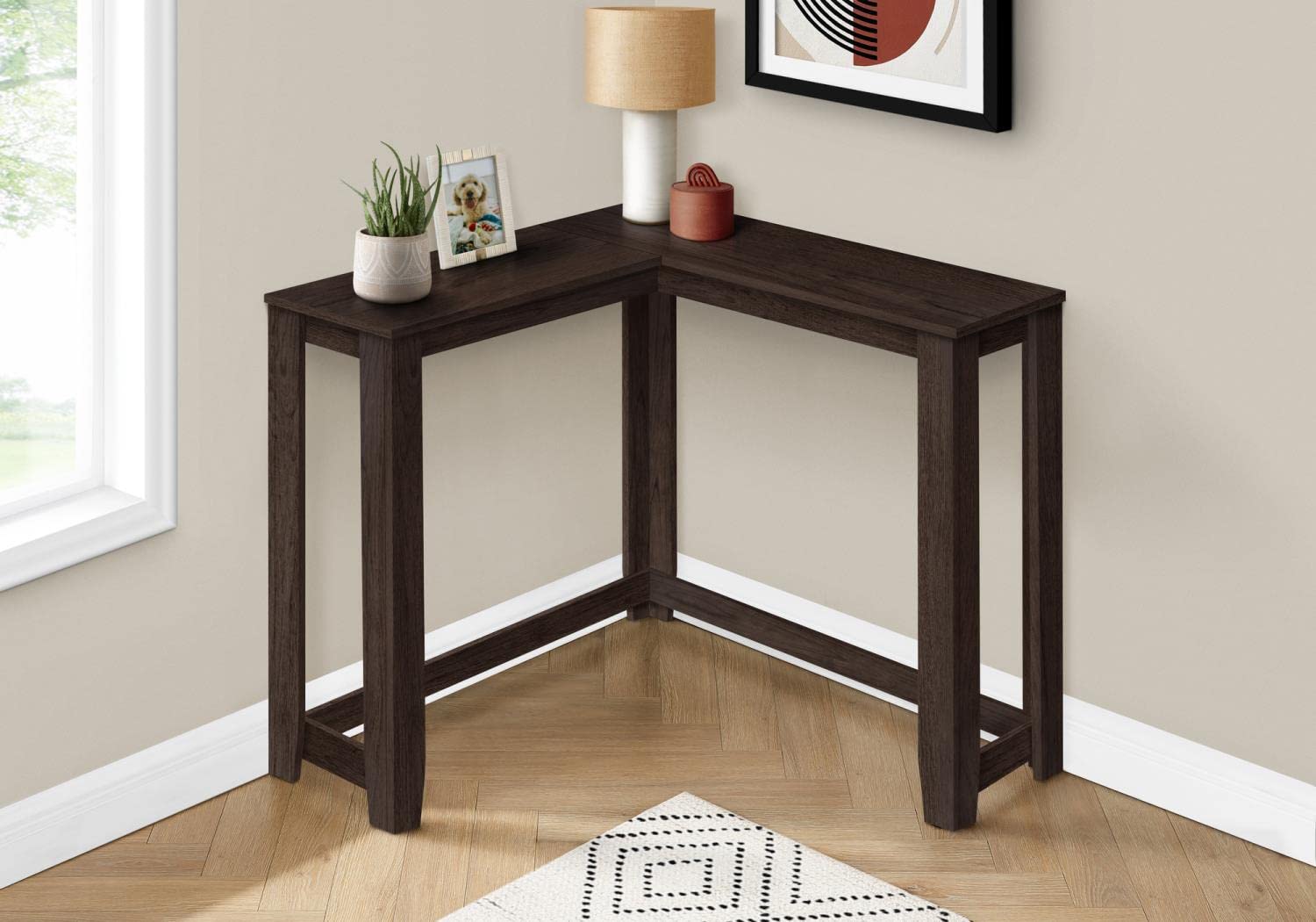 Monarch Specialties 3660 Accent Table, Console, Entryway, Narrow, Corner, Living Room, Bedroom, Laminate, Brown, Contemporary, Modern Table-36 / Espresso, 35.5&Quot; L X 35.5&Quot; W X 32&Quot; H