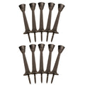 Door Stop Wall Protector With Rubber Tip, Design House Oil Rubbed Bronze Solid Steel Cast Door Stoppers, 10-Pack, 181743