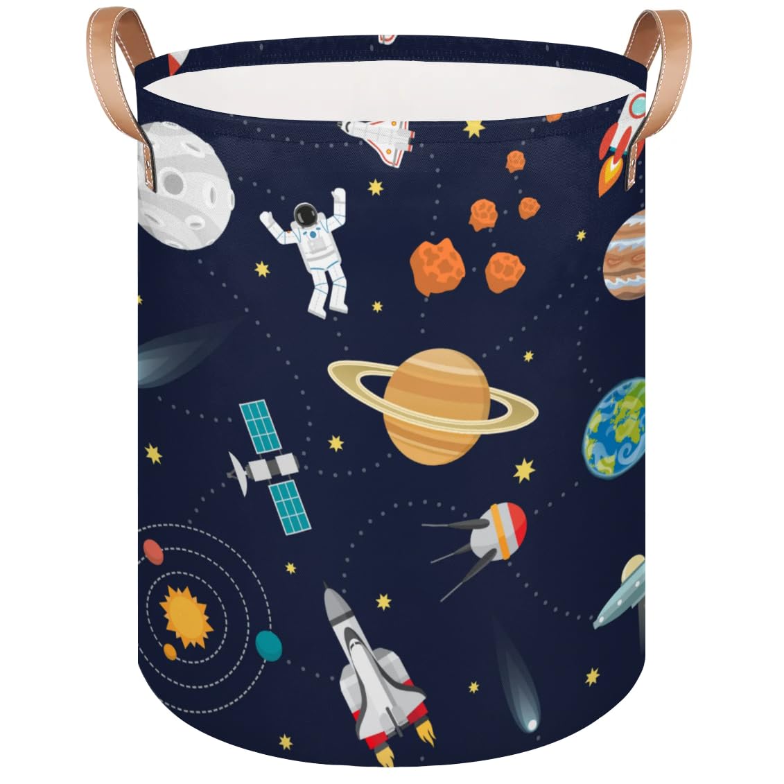 Laundry Basket,Solar System Planet Collapsible Laundry Hamper,Space Astronaut Lightweight Storage Basket Bin Toy Organizer Dirty