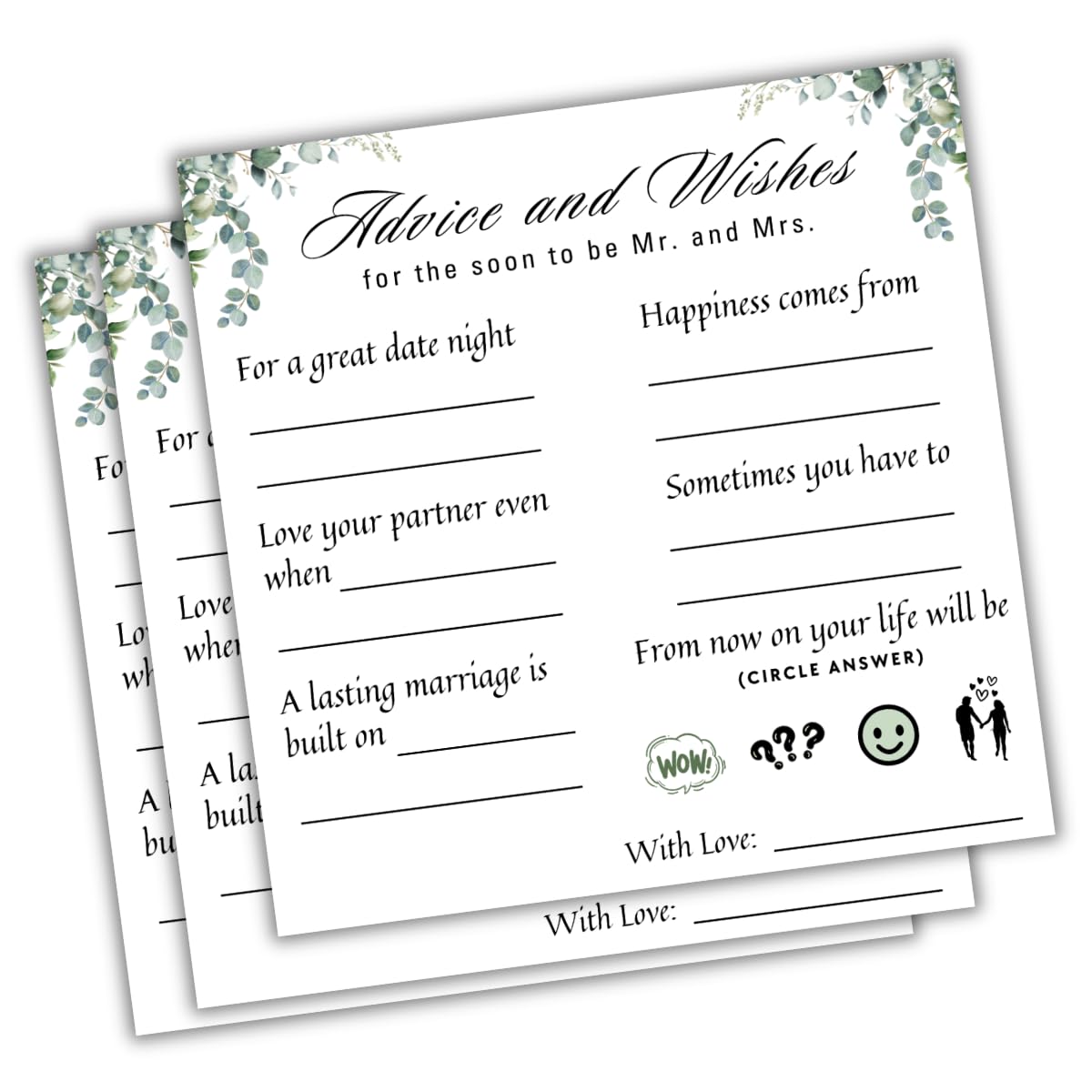 The Decor Cycle, 30 Cards in a pack, Advice and wishes for the couple to make your Wedding and Pre Wedding celebrations fun and 