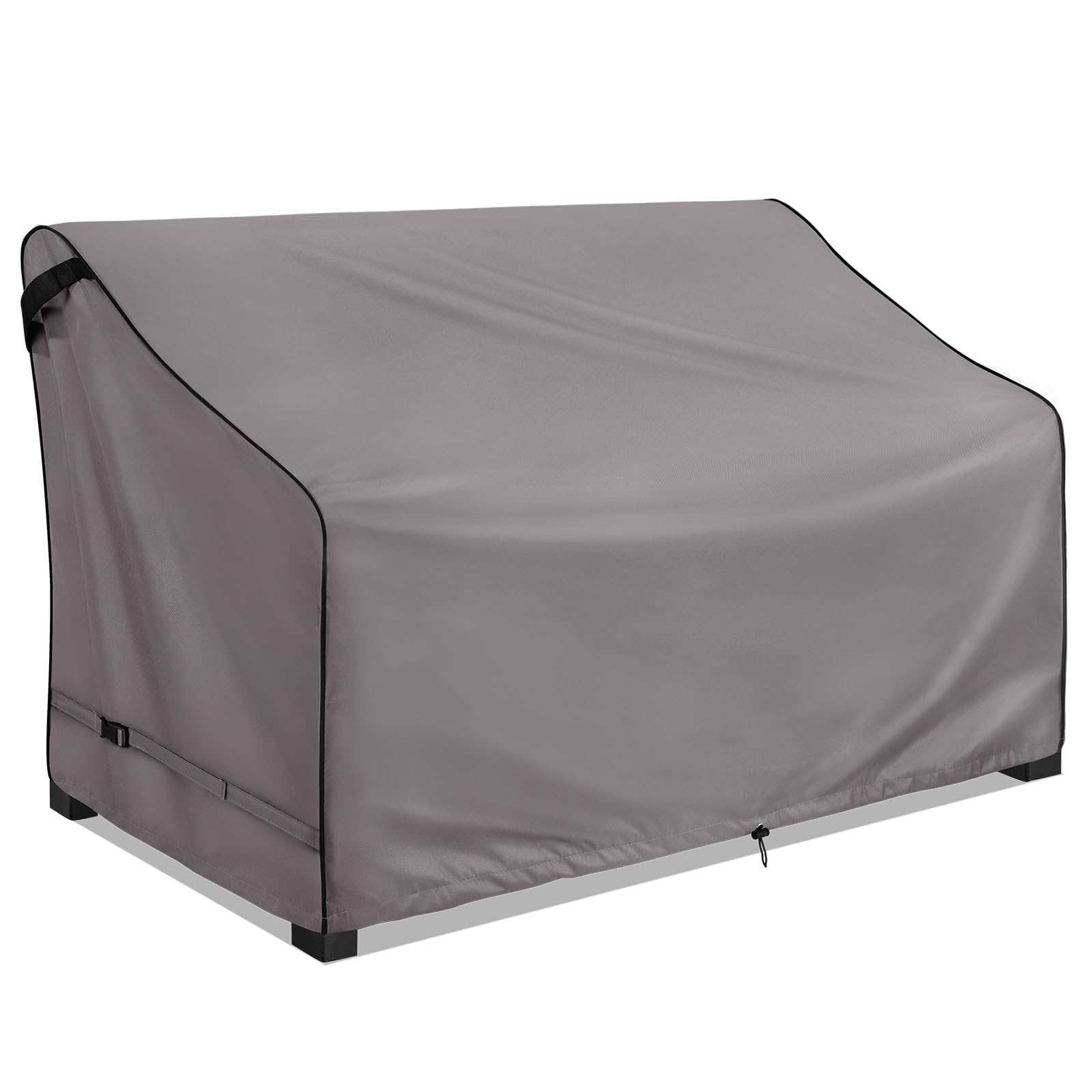 Kylinlucky Waterproof Patio Loveseat Covers 62W X 38D X 35H Inches,2-Seater Heavy Duty Outdoor Furniture Sofa Covers Khaki