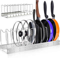 JORETLE 2Pack Lid Organizer Pot Lid Organizer Detachable and Adjustable Pots and Pans Organizer for Kitchen Cabinet Storage for 