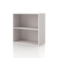 Homes: Inside + Out Apexa 2-Tier Cube Storage Organizer Shelves, Stackable Wood Bookcase Fits Cubby Bins For Organization, Dorm Teen Room Decor & Home Office, Taupe Grey
