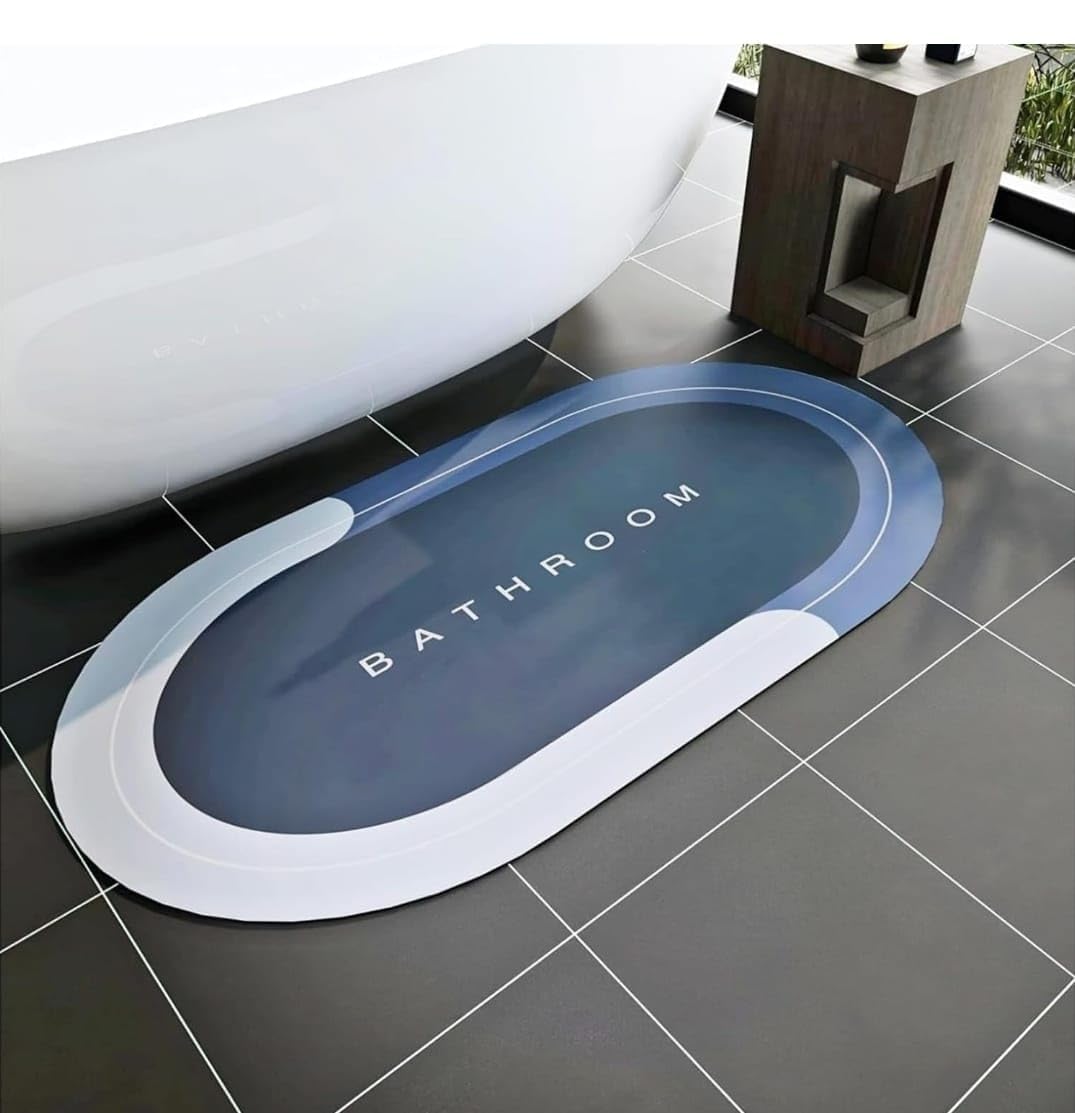 GOPINATHJI c.herryWater Absorbing Mat for Bathroom | Super Absorbent Quick Dry Rubber Backed AntiSlip Floor Mat Non Slip Bath 