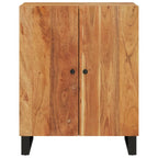 vidaXL Acacia Wood Sideboard, Industrial Design with Black Frame, Solid Construct, Functional and Decorative