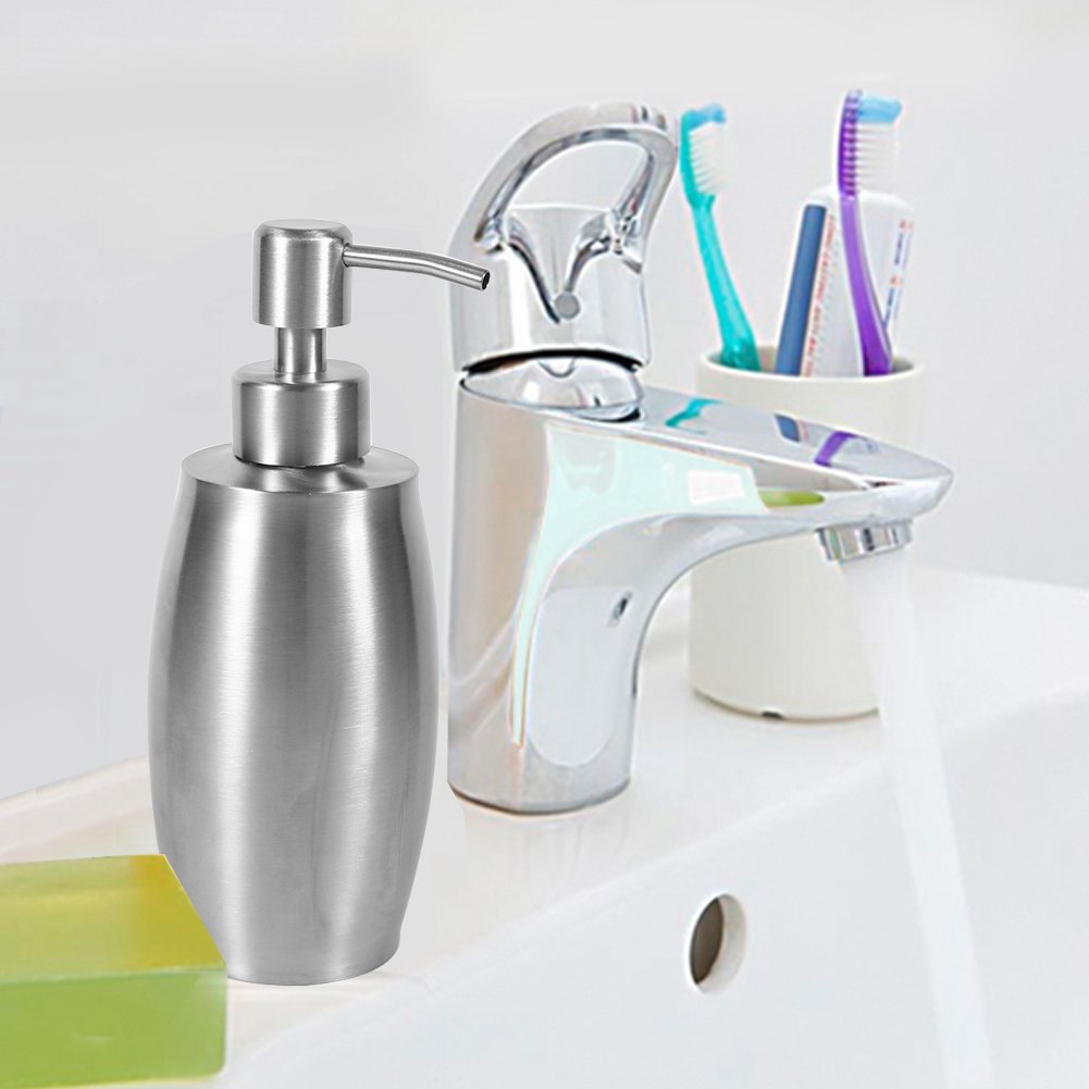 Hand Soap Dispenser,Liquid Soap Dispenser, 304 Stainless Steel Bathroom Shampoo Shower Pump Liquid Bottle, For Hand Soap, Soap,