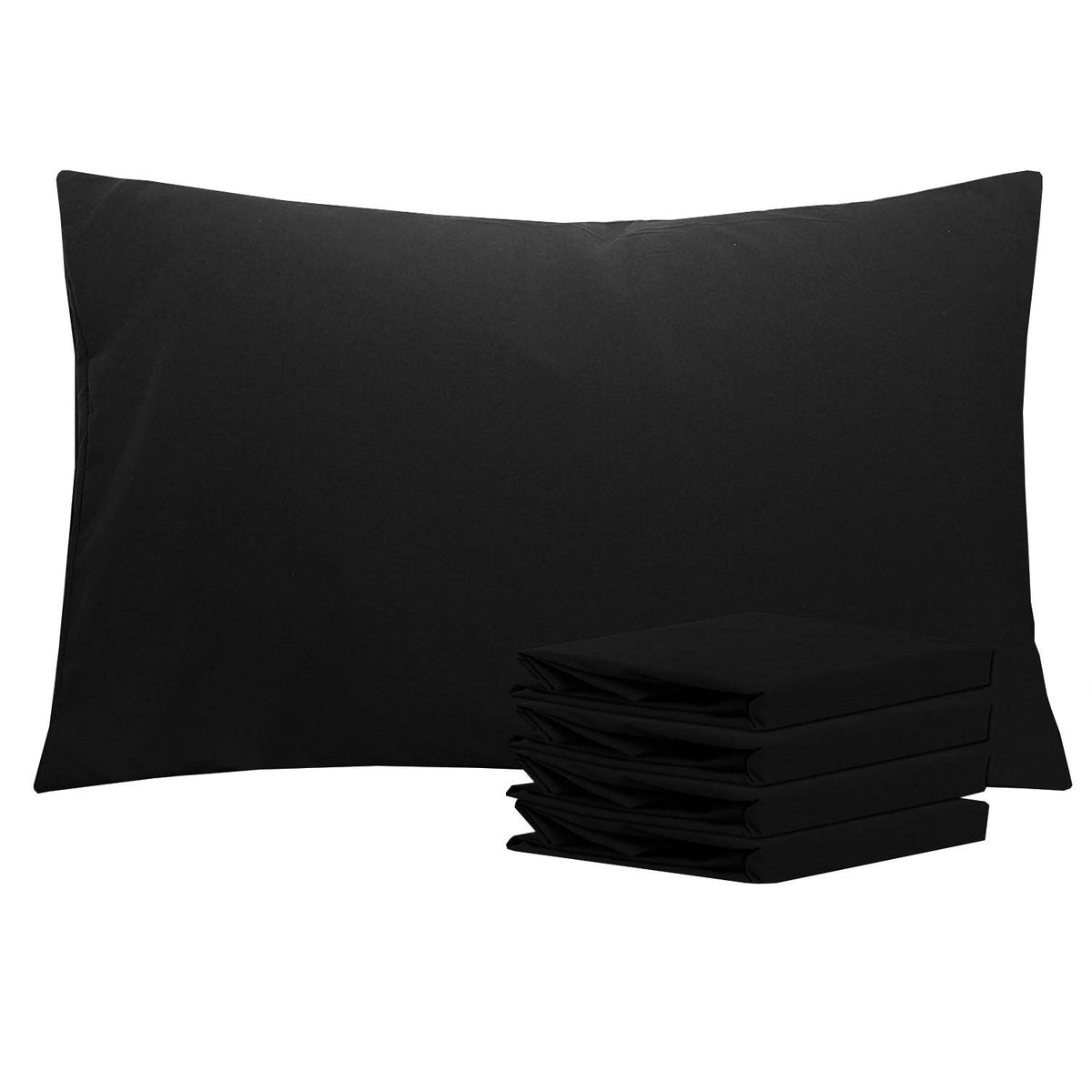 Ntbay Queen Pillowcase Set - 4 Pack Brushed Microfiber 20X30 Pillowcases - Soft, Wrinkle-Free, Fade-Resistant, Stain-Resistant,