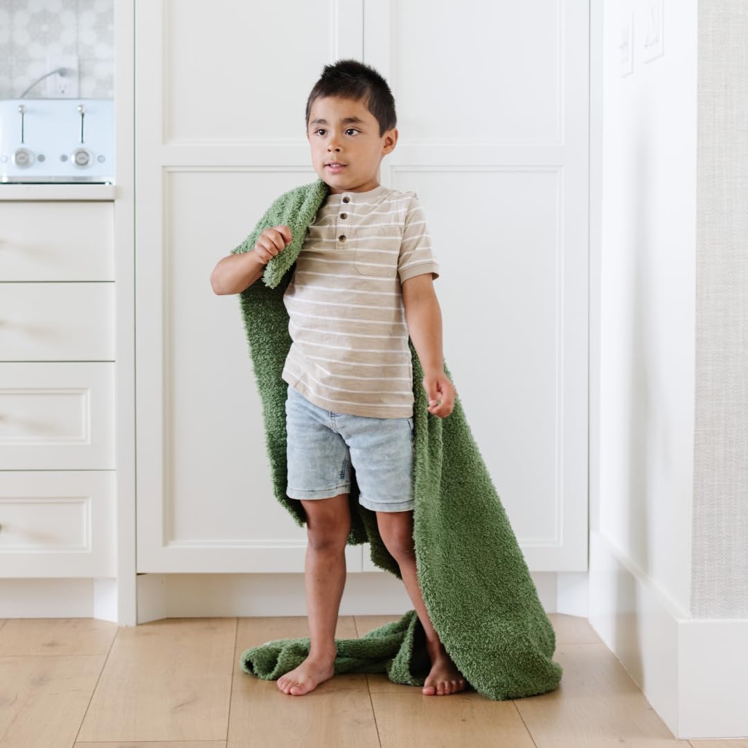 Saranoni Super Soft Comfy Bamboni Blanket For Kids And Teens 40' X 60' (Olive, 40' X 60')