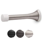 Homotek 12 Pack Spring Door Stopper With Rubber Bumper 3-1/8' Flexible Heavy Duty Wall Door Stop Low Mounted Bumper For Home (S