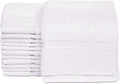 GOLD TEXTILES 12 Pack New Cotton Blend Economy White Hotel Bath Mat Towel (18x25 Inches) Light Weight Quick Drying & Machine Was