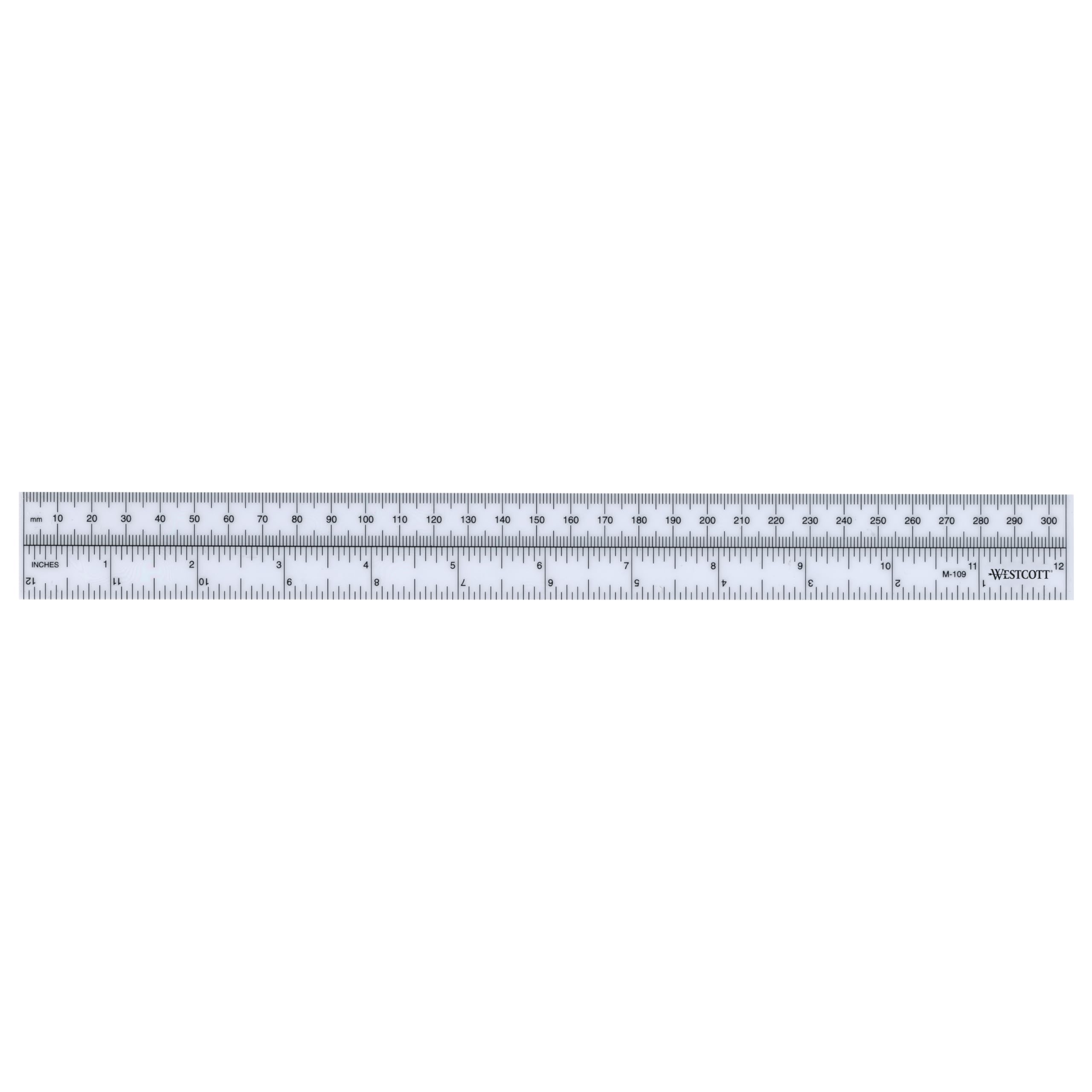 Westcott Metric/Inch Ruler, 30Cm, 12', Opaque (M-109)