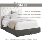 Elegant Comfort 1-Piece Solid Bed Skirt, 1500 Premium Hotel Quality Microfiber, Minimalist Design With A Modern Look- Easy Care,