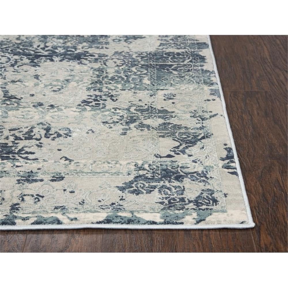 Rizzy Home Alora Decor Glamour 5'3"X7'6" Gray/Teal/Gray/Rust/Blue Power-Loomed Area Rug