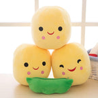 Giant Peas In A Pod Plush Toy Pea Pod Pillow Cute Pea Stuffed Toys Plant Doll Various Sizes (Yellow Beans,15.7'/40Cm)