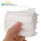 Anwenk Soap Dish Soap Holder Tray Saver Drainer For Shower Bathroom,Silicone Soap Dish Waterfall & Anti-Slip Design, White, 3 Pa
