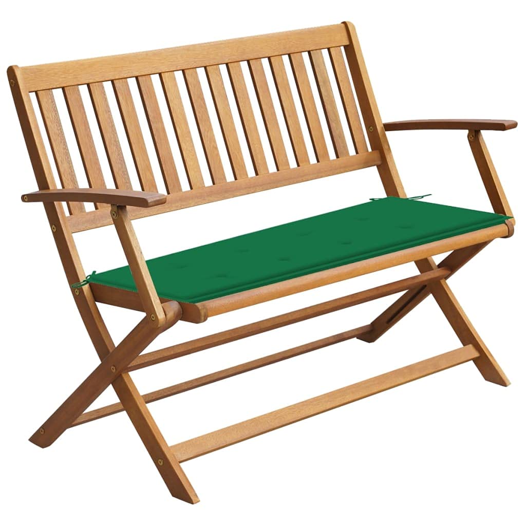 vidaXL Outdoor Patio Bench with Comfortable Cushion
