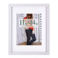 RPJC 11x14 Picture Frames Made of Solid Wood and High Definition Glass Display Pictures 8x10 with Mat or 11x14 Without Mat for W