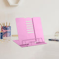 Msdada Small Desk Book Stand Metal Reading Rest Book Holder Adjustable Cookbook Documents Holder Portable Sturdy Bookstands For