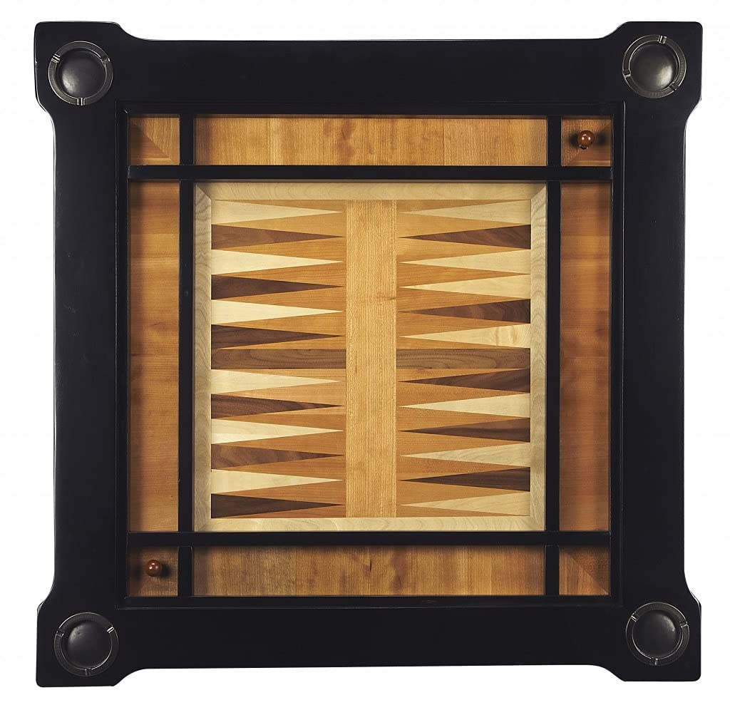 HomeRoots Poplar Hardwood Solids, MDF, veneers Black Licorice Multi Game Table