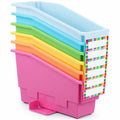 Yakydesign Classroom Book Bins Set of 6 Versatile Storage Organizers Sturdy Magazine and Binder Holders for Classroom Teachers S