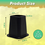 Kings Brand Furniture 6 Inch Black Bed Risers - Set of 4 for Desk, Sofa, Couch & Table, Model B9019