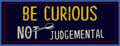 Flinelife Be Curious Not Judgemental Sign, 16 x 6, Be Curious Motivational Wall Art Decor - Perfect for Fans