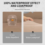 Easy-Going 100% Dual Waterproof Oversized Loveseat Cover Stretch Soft Couch Cover For Dogs, Sofa Slipcover For 2 Separate Cushion Couch Leakproof Furniture Protector For Kids, Pets Camel