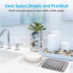 2Pcs Mcyye Self Draining Soap Dishes, Premium Silicone Soap Holder & Saver For Shower, Bathroom, Kitchen, Bath Tub, Razor, Spong