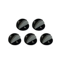 Dome Door Stop Wall Protector With Rubber Stopper, Design House Matte Black Floor Mounted Door Stoppers, 5-Pack, 189134