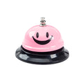 Asian Home Call Bell, 3.35 Inch Diameter, Metal Bell, Pink Smiley Face, Desk Bell Service Bell For Hotels, Schools, Restaurants,