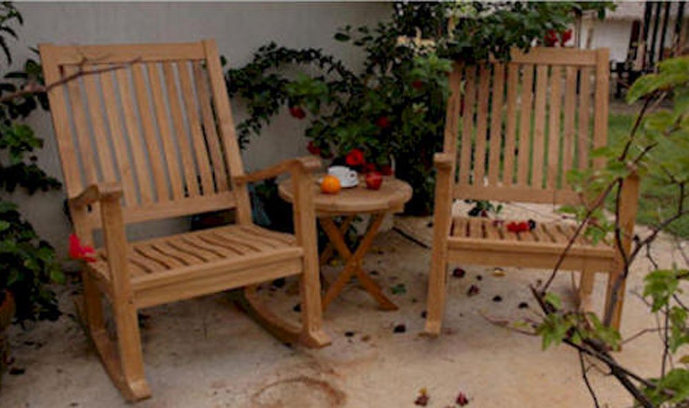 Anderson Teak Set-47 Del-Amo 3 Piece Rocker Outdoor Armchair Set