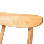 Baxton Studio Ulyana Mid-Century Fabric Dining Chair, Grey/Natural Brown, 2/Set (232-2P-13195-HT)