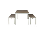 Pangea Home Breeze 3 Whtgry Dining Set, Grey
