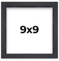 9x9 Shadow Box Frame Contemporary Black Finish | 1'' Depth of Usable Space| Interior Size 9x9 Inches| UV Resistant Acrylic, Acid