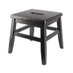 Winsome Kaya 2-Piece Conductor Stool Set, 12H in, Solid Wood, Coffee Finish