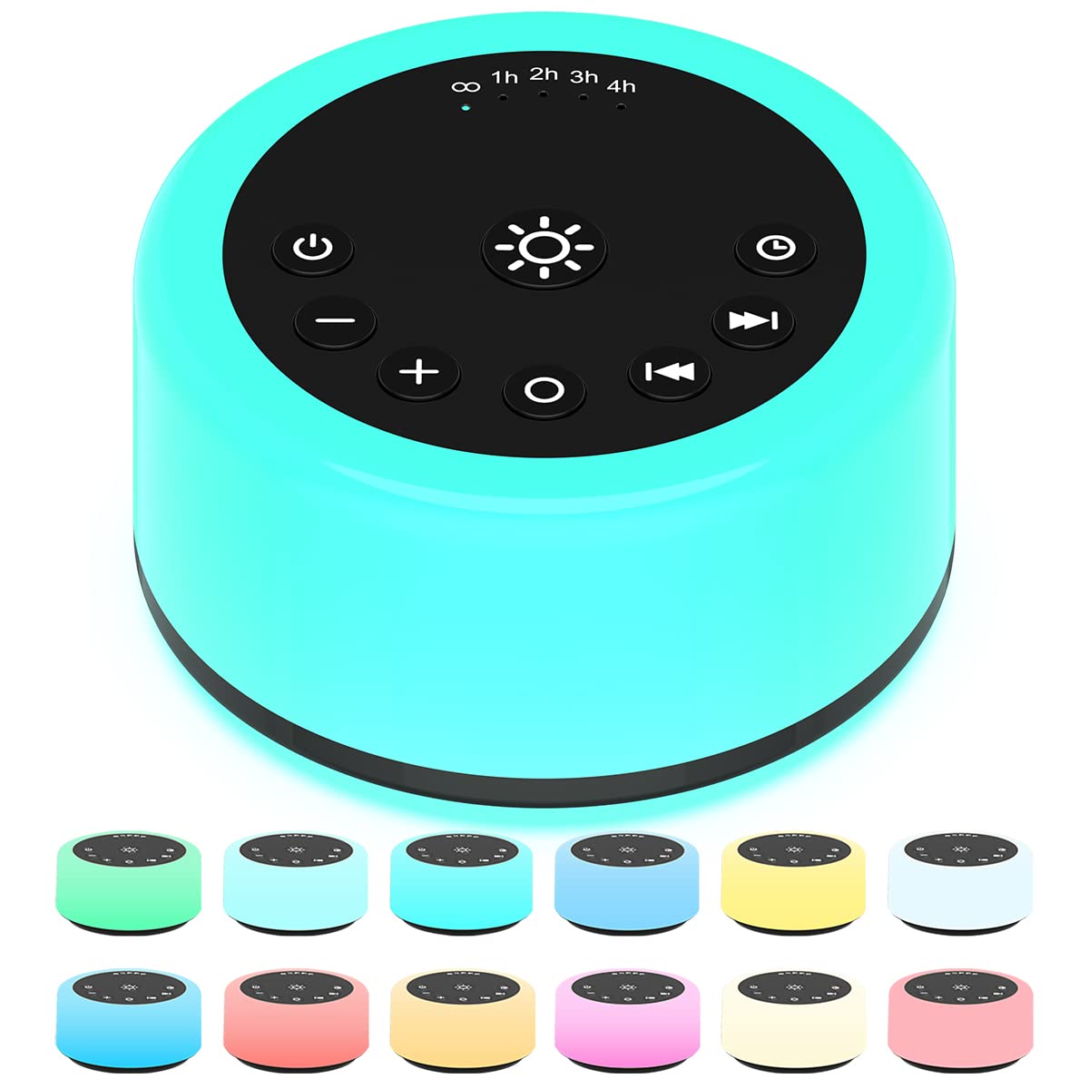 Soother Sleep Sound Machine Night Light White Noise Machine with 30 Soothing Sounds & 12 Color Night Lights for Baby Kids Adults
