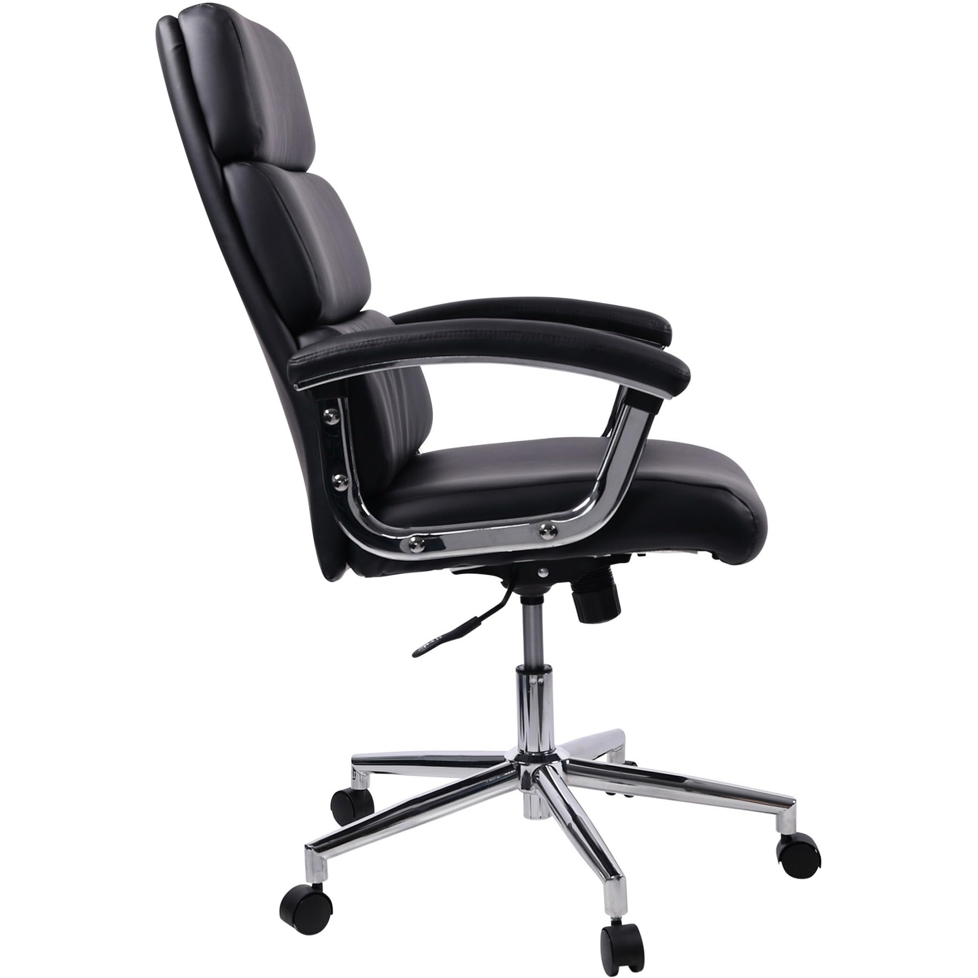 Lorell Leather High-Back Black Executive Chair