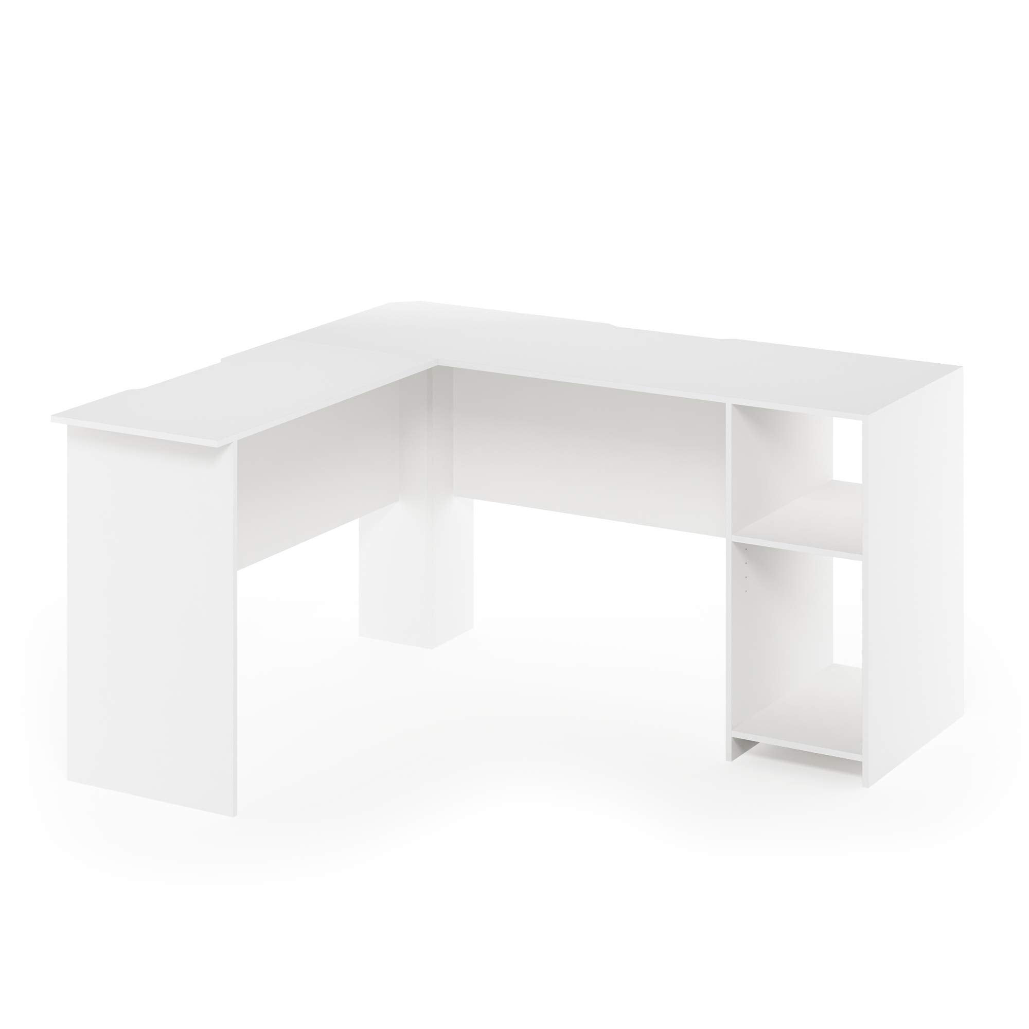 Furinno Indo L-Shaped Computer Desk With Bookshelf - Thumbnail 3