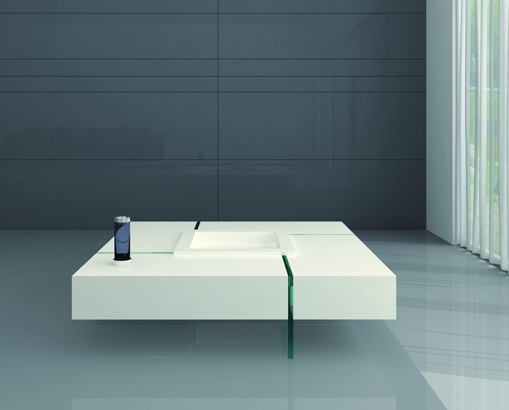 Neos Modern Furniture CT2852WH-N Coffee Table, White