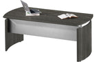 Mayline MND72LGS Medina Curved End Desk, 72"W, Gray Steel Laminate