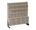 Quantum Storage Systems QFS12431IV TipOut Bin Stand with 31 Clear TipOut Bins, 8 x 235/8 x 28 , Ivory