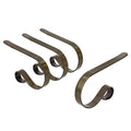 Haute Decor The Original MantleClip Stocking Holder - 4 Pack (Antique Brass) - Hang Christmas Stockings Safely and Securely from