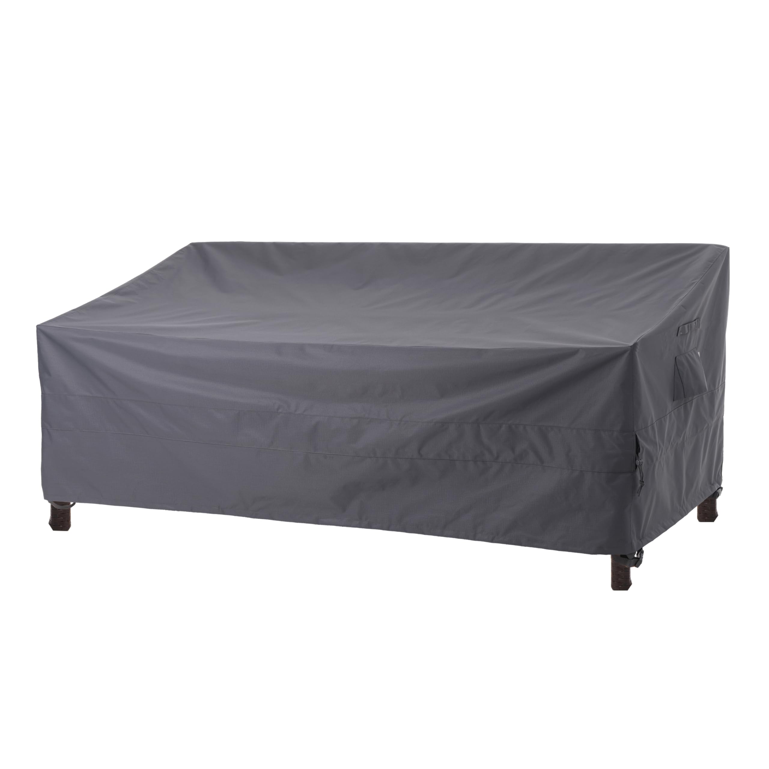 Wj-X3 Patio Couch Covers Waterproof, 3-Seater Heavy Duty Outdoor Sofa Covers Uv Resistant, Deck Sofa Chair Set Covers Anti-Fading, Wind Resistant, 87W X 42D X 35H In, Grey